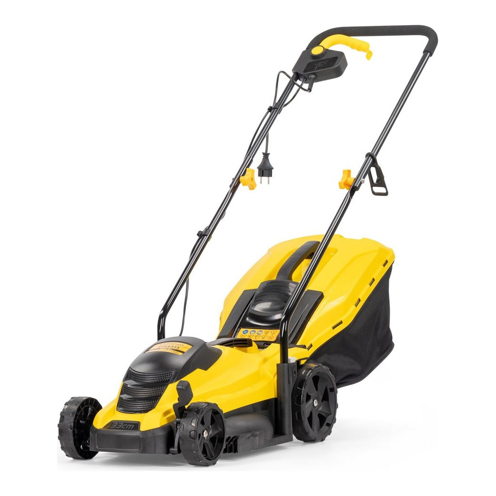 Газонокосилка эл. CHAMPION EM3313 (1,3 кВт пласт.+ткань травосб. 35л ширина 330мм 25-65мм, 8,8кг)