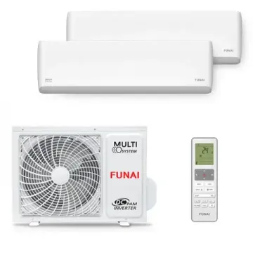 Мультисплит система на 2 комнаты Funai RAMI-SM25HP.D04/S + RAMI-SM35HP.D04/S / RAMI-2OR50HP.D06/U LP