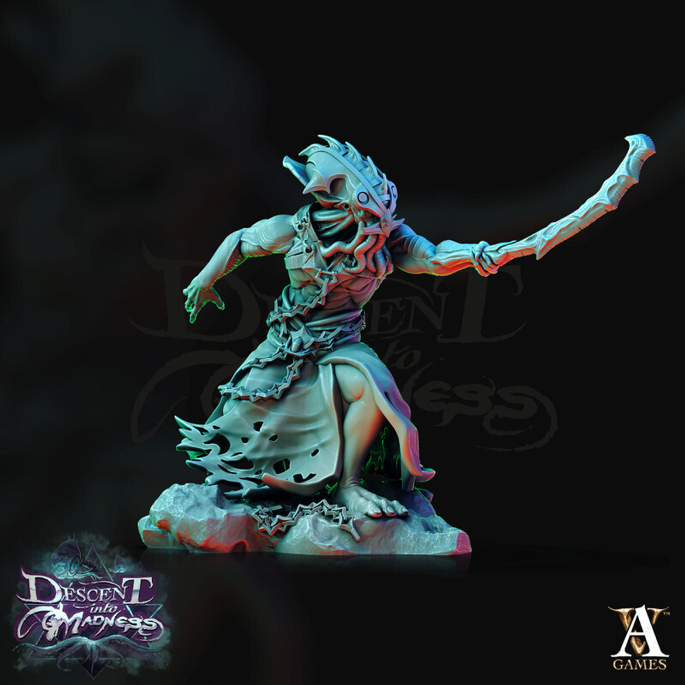 Иллитид mind flayer Illithid Свежеватель разума  Воин Файтер  миниатюра для dnd, днд, pathfinder, фентези, Настольная игра, НРИ, Варгейм, РПГ