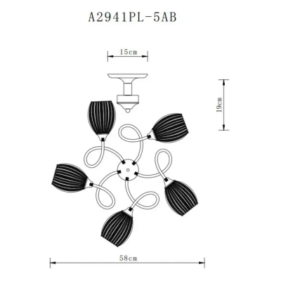 Потолочная люстра Arte Lamp ARYA A2941PL-5AB, 5хE27