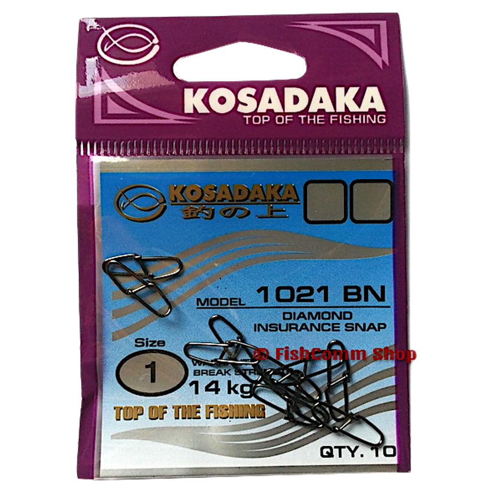 Застежка Kosadaka 1021BN-№03 35кг 9шт Diamond Insurance Snap