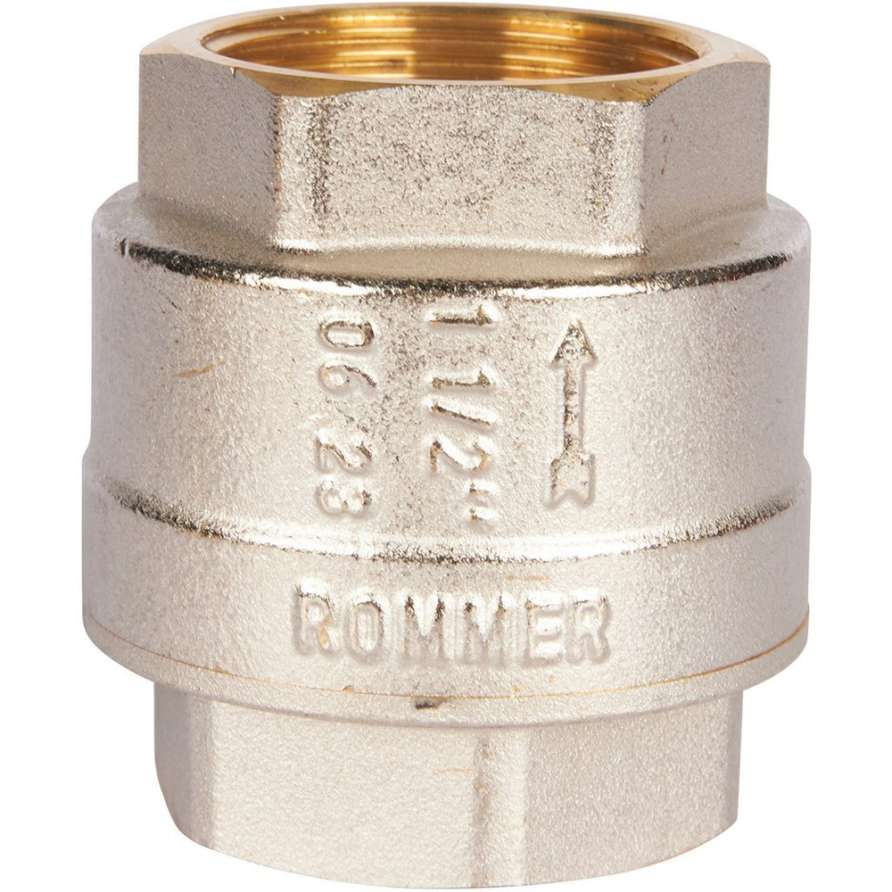 ROMMER Обратный клапан 1 1/2" пружинный муфтовый с пластиковым седлом