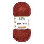 Пряжа Вязь Шерстяная / уп.3 мот. по 100 г, 165 м, 06 бордовый