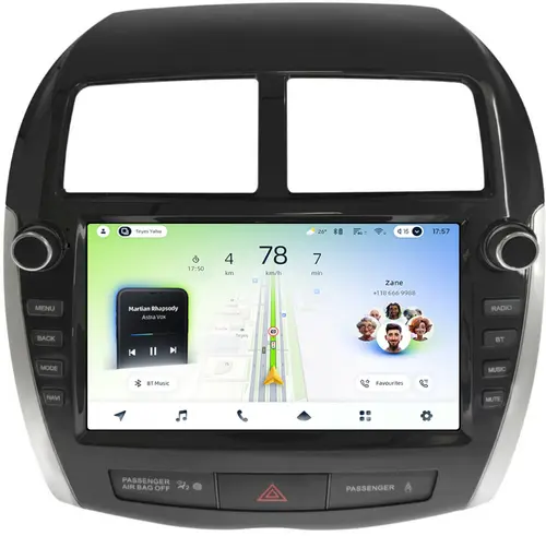 Магнитола для Mitsubishi ASX 2010-2016, Peugeot 4008, Citroen C4 Aircross (рамка с крутилками и кнопками) - Teyes CC4L-DTS монитор 9" IPS, Android 14, Быстрая, Snapdragon 662, CarPlay, 4G SIM-слот