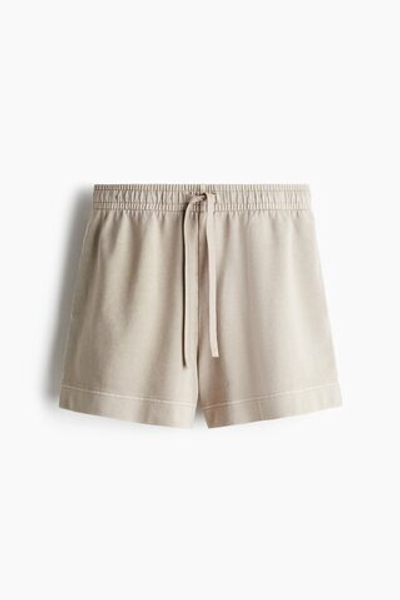 Хлопковые шорты из трикотажа с эффектом стирки - H&M
