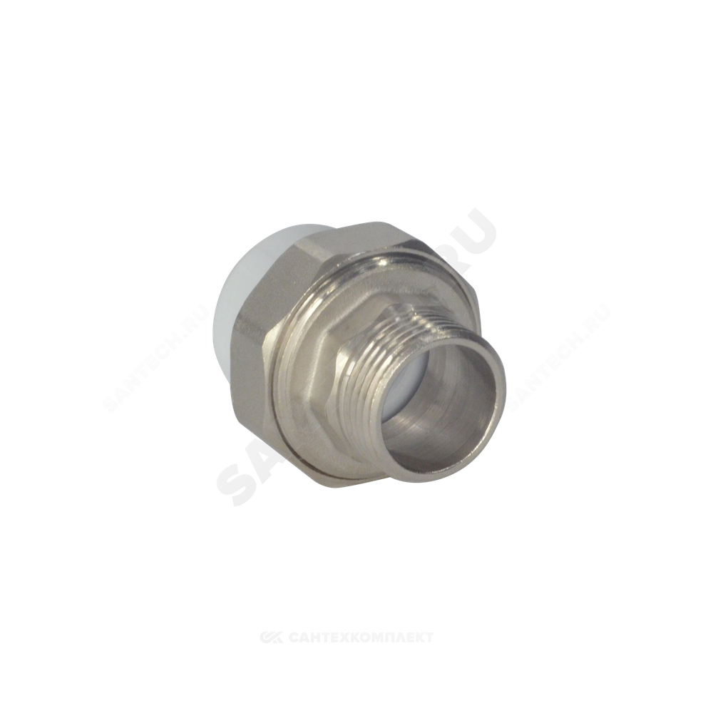 Муфта PP-R комбинированная разъемная белая Дн 25х1" НР VALFEX 10156225