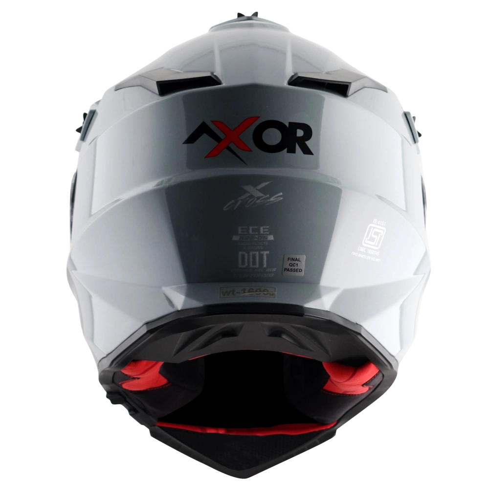 Шлем AXOR X-CROSS DUAL VISOR SC, с визором, цвет светло-серый (XL)