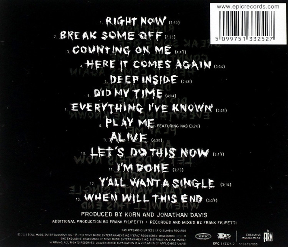 Korn / Take A Look In The Mirror (CD)