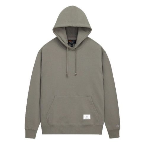 Толстовка Alpha Industries Essential Hoodie Mid Grey (Серая)