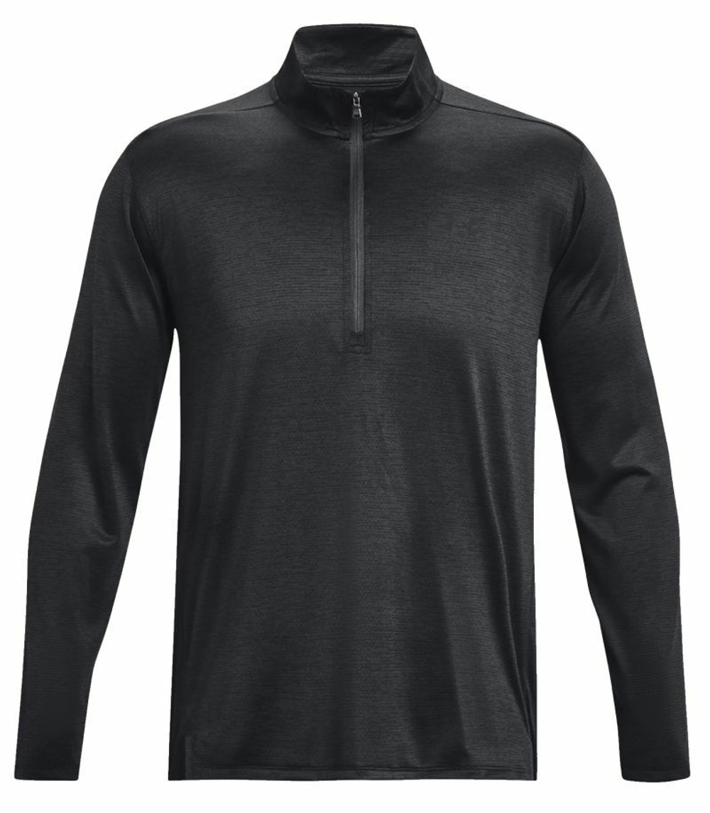Мужская теннисная футболка теннисная Under Armour Tech Vent 1/2 Zip - черный