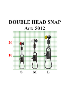 Застежка рыболовная Fish Crystal  DOUBLE HEAD SNAP 5012 M ( 5 упаковок )