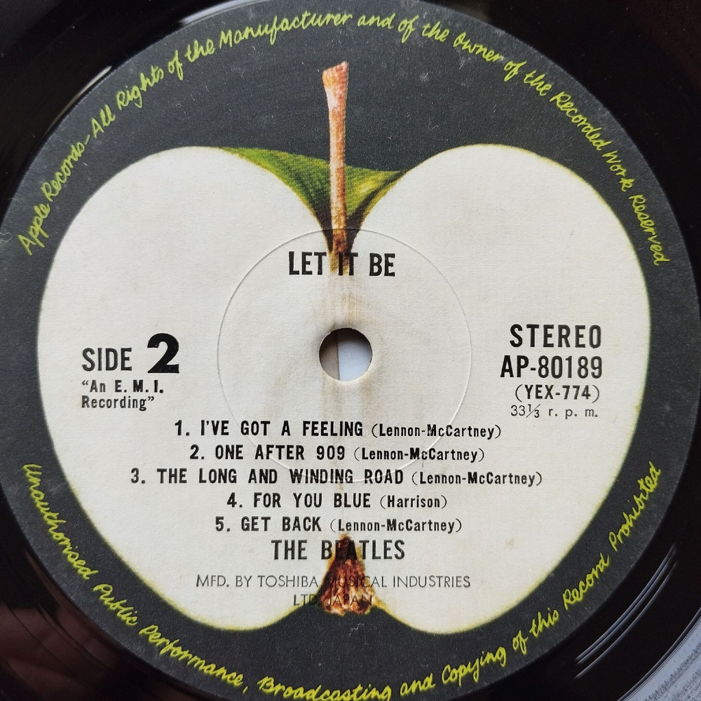 Винтажная виниловая пластинка LP The Beatles Let It Be (Japan 1974) (No Obi) Maggie Mae