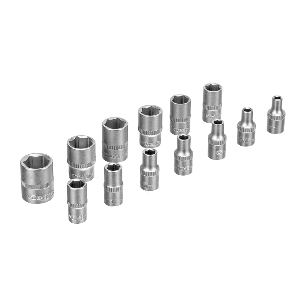 Набор инструментов, 1/2", 3/8", 1/4", пластиковый кейс 215 предм. Сибртех