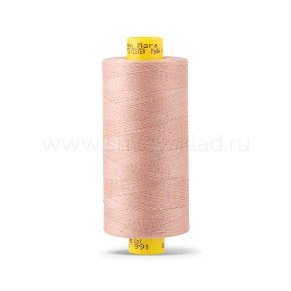 Нитка Gutermann Mara 120 (1000 метров), 1 кат., универсальная | 991 розово-бежевая пудра