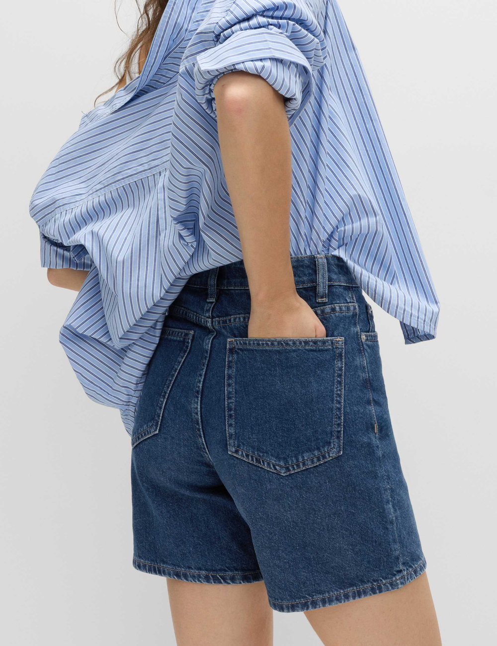 Хлопковые джинсовые шорты T57005877 - Marks & Spencer
