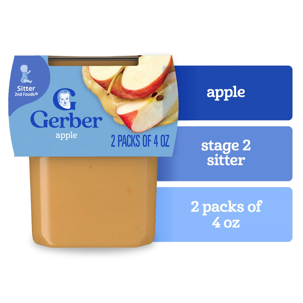 Gerber, 2nd Foods®, Sigma, со вкусом яблока, 2 шт. в упаковке, 113 г (4 унции)