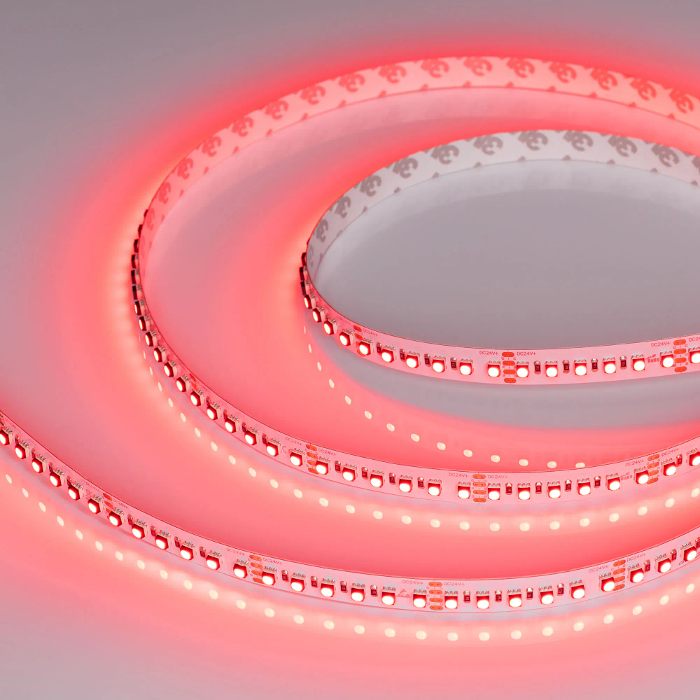 Светодиодная лента MINI-F120-12mm 24V RGB (22.4 W/m, IP20, 3535, 5m) (Arlight, Открытый) 022719(2)