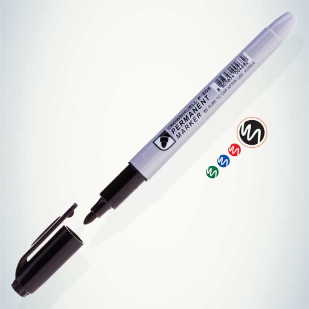 207899 Crown Маркер перманентный MULTI MARKER SLIM, ЧЕРНЫЙ пулевидный 2мм (P-505) | Crown