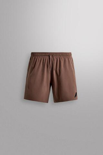 ZARA БАЗОВЫЕ СПОРТИВНЫЕ ШОРТЫ, ТЕМНО-РОЗОВЫЙ