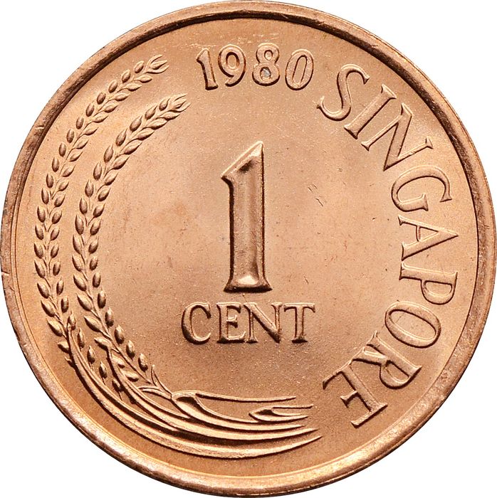 1 цент 1980 Сингапур