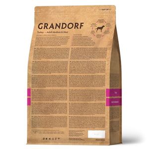 Сухой корм Grandorf DOG Turkey MED&MAXI для взрослых собак средних и крупных пород, индейка