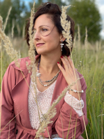 Серьги Nature Bijoux, Copenhague, асимметричные, с жемчугом, аметистом, яшмой и розовым кварцем, NB2