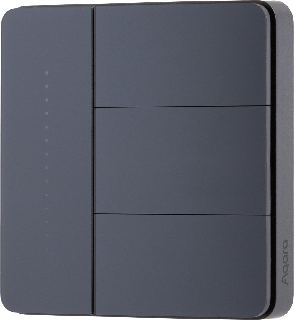 AQARA Умный настенный выключатель Z1 Pro (3 клавиши),цвет: серый, модель ZNQBKG44LM_gr