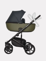 Коляска 2 в 1 Riko Basic Ozon 02 черно-зеленый