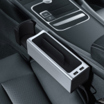 Автомобильный органайзер + USB Хаб Baseus Deluxe Metal Armrest Console Organizer (Dual USB Power Supply) - Silver