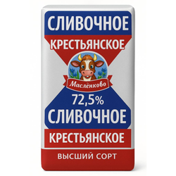 Масло сладкосливочное 82,5 % Масленково высший сорт 400 гр