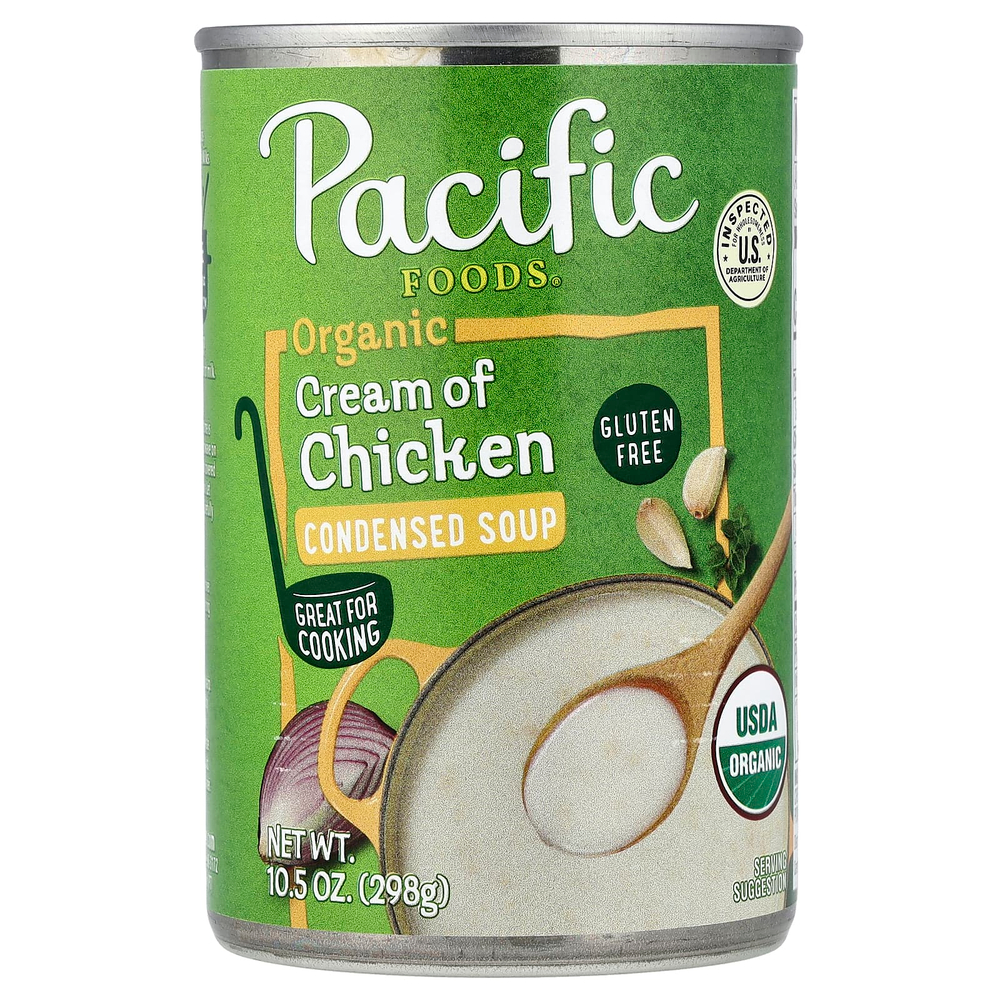 Pacific Foods, органический куриный крем-суп, сгущённый суп, 298 г (10,5 унции)