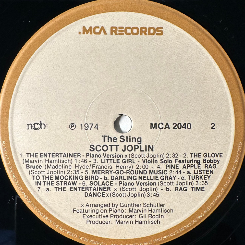 Marvin Hamlisch ‎– The Sting (Скандинавия 1974г.)