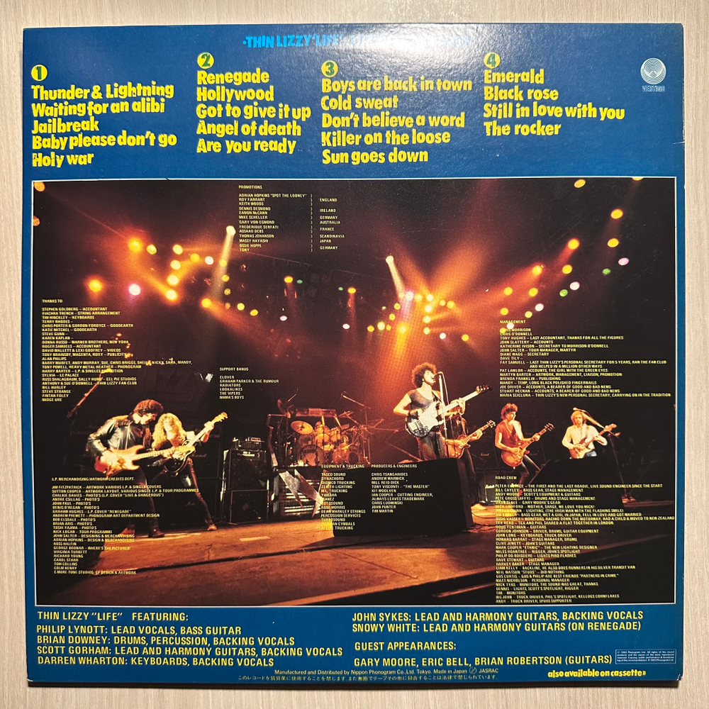 Thin Lizzy - Life Live 2LP (Япония 1983г.)
