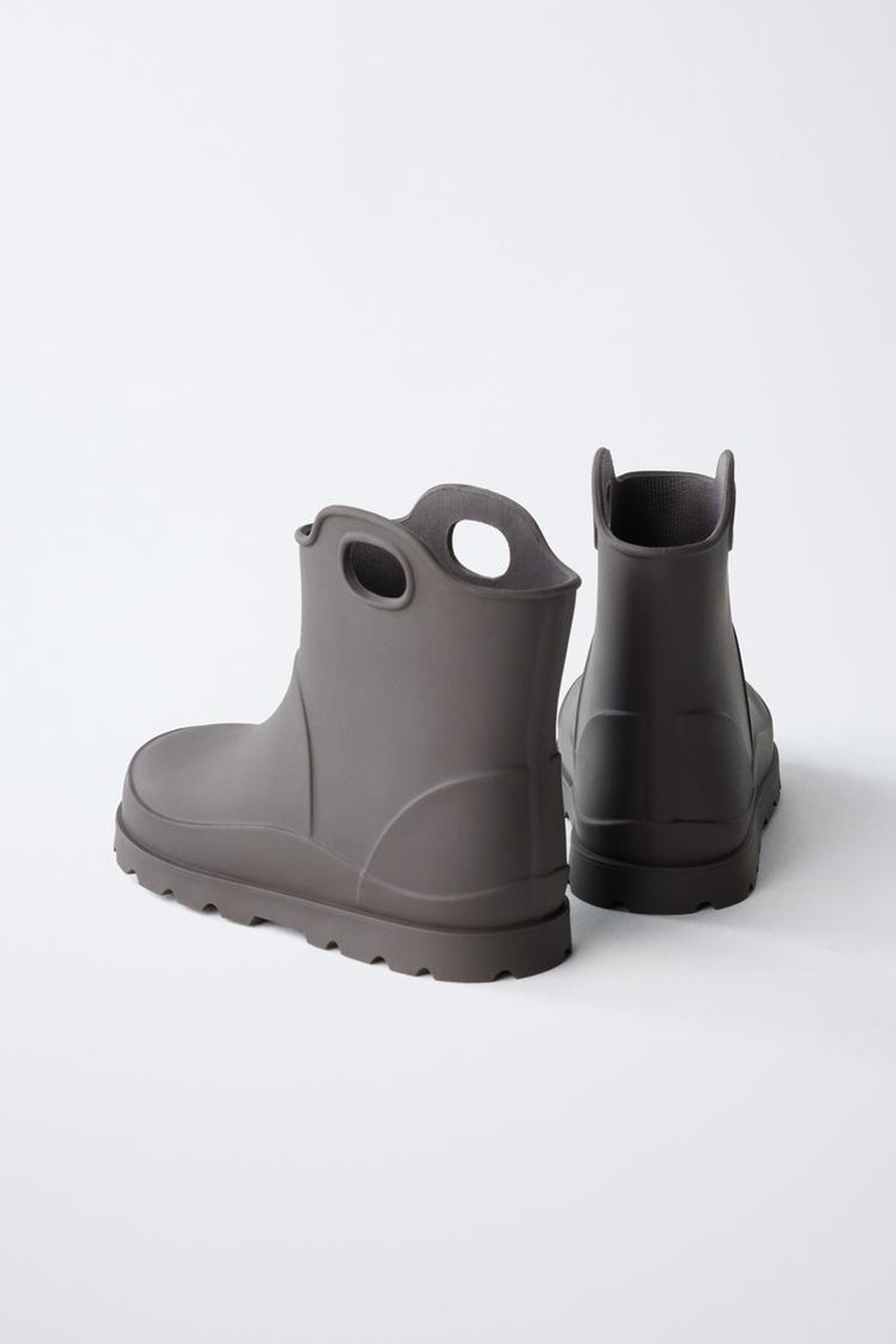 ZARA РЕЗИНОВЫЕ САПОГИ, ШОКОЛАДНЫЙ