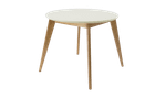 Стол Zip-mebel Сканди К 90, Натуральное дерево/Слоновая кость