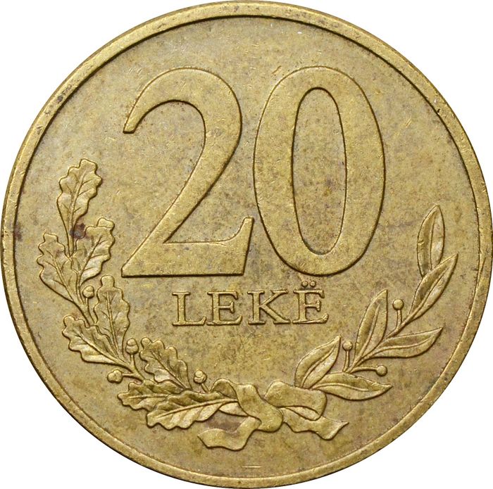 20 леков 2016 Албания
