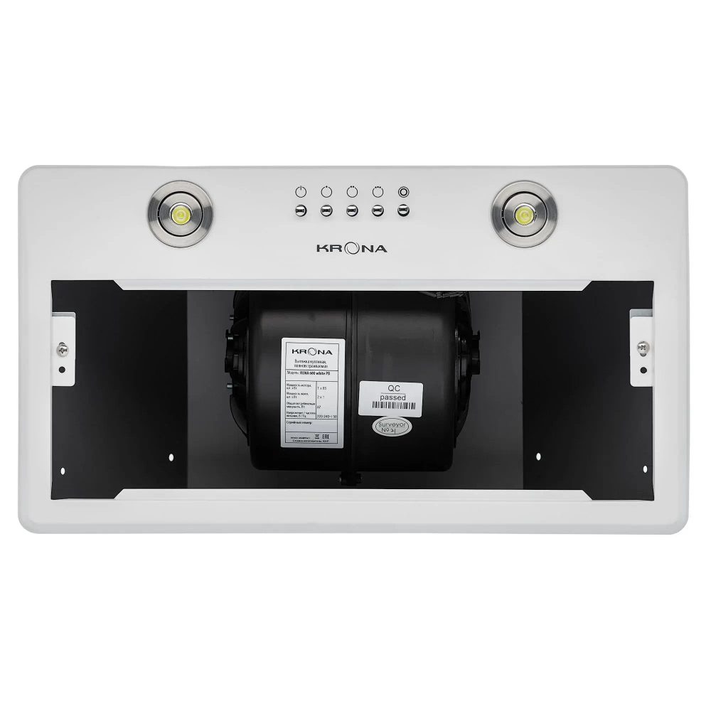 Встраиваемая вытяжка Krona RUNA 600 WHITE PB