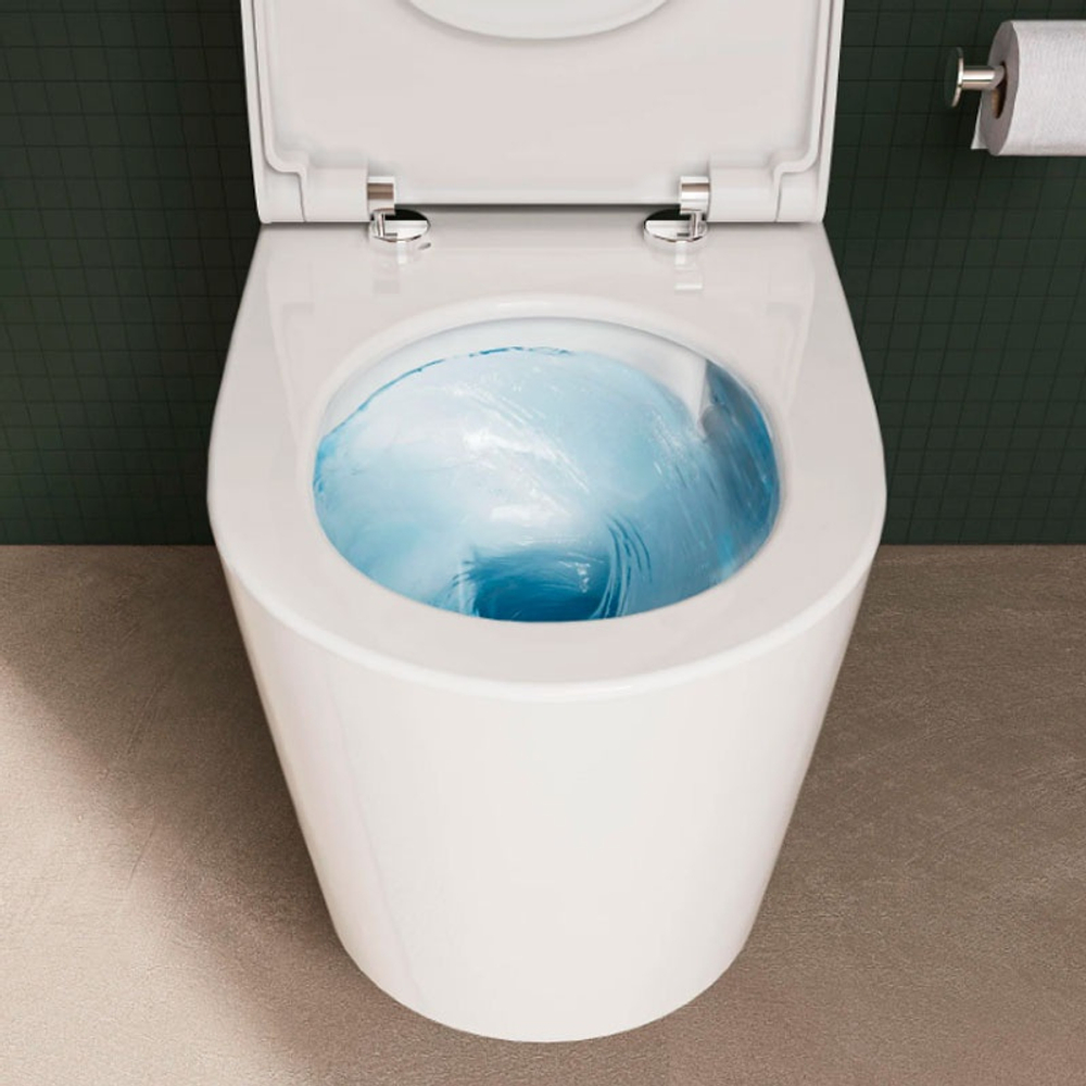 Унитаз подвесной Vitra Nest QuantumFlush безободковый, c ламинарным потоком (7870B403-0075) без сиденья