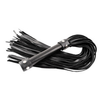 Черная кожаная плеть 55см с ручкой БДСМ Арсенал Lady's Arsenal Black 68006