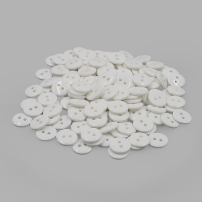 Пуговицы 2 прокола 20L=12.5 мм, супатные, пластик (s.white (белый глянец)), 144 шт