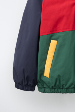 ZARA СТЕГАНАЯ КУРТКА COLORBLOCK WATER REPELLENT, ЗЕЛЕНЫЙ