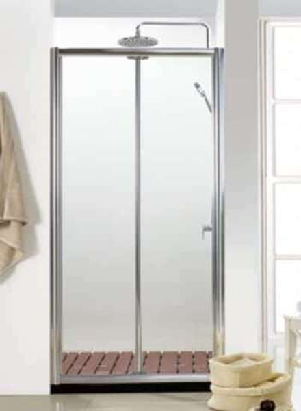 BD080.4120A Душевая дверь складная BRAVAT Drop 800X2000 в нишу с 1 сдв. дверью. 6 мм проф. алюм.