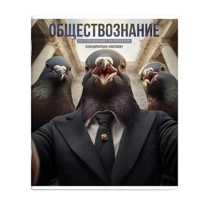 Тетрадь предметная А5+ 48л. клетка "Селфи. Обществознание" справочная информация (Феникс+)