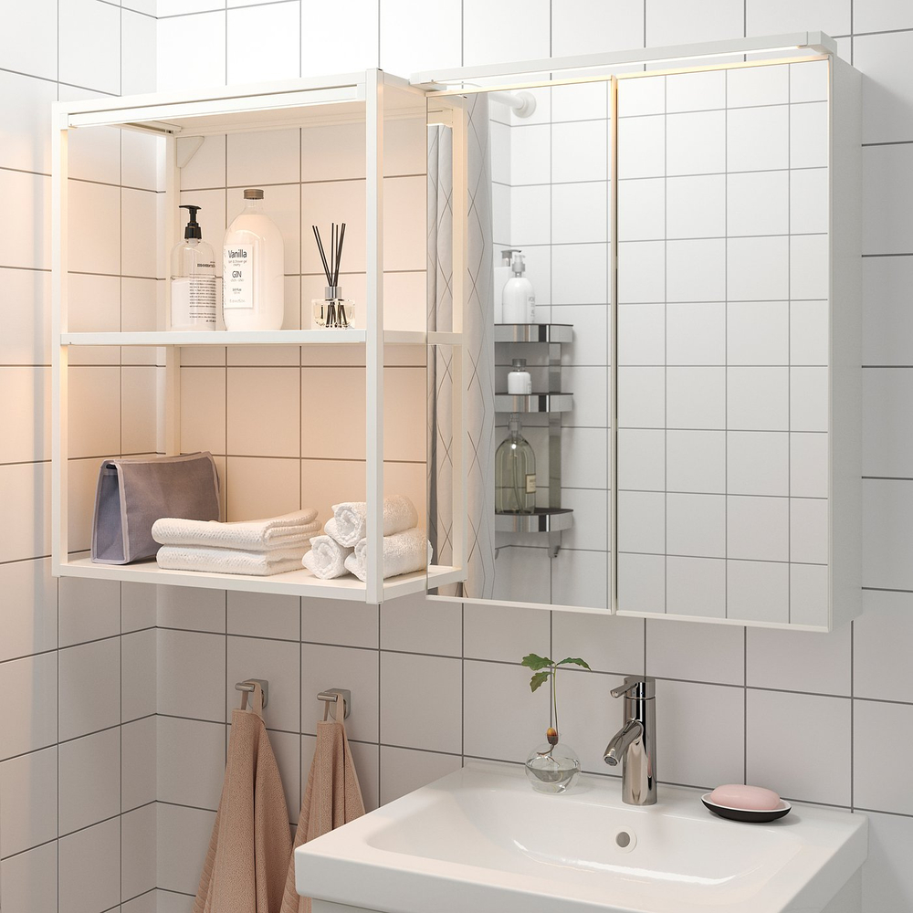 IKEA SILVERGLANS  (ИКЕА СИЛВЕРГЛАНС)  -  Светодиодная подсветка для ванной - с регулировкой яркости белый 60 см