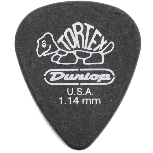 Dunlop 488R114 Tortex Pitch Black Standard 72Pack медиаторы, толщина 1.14 мм, 72 шт.
