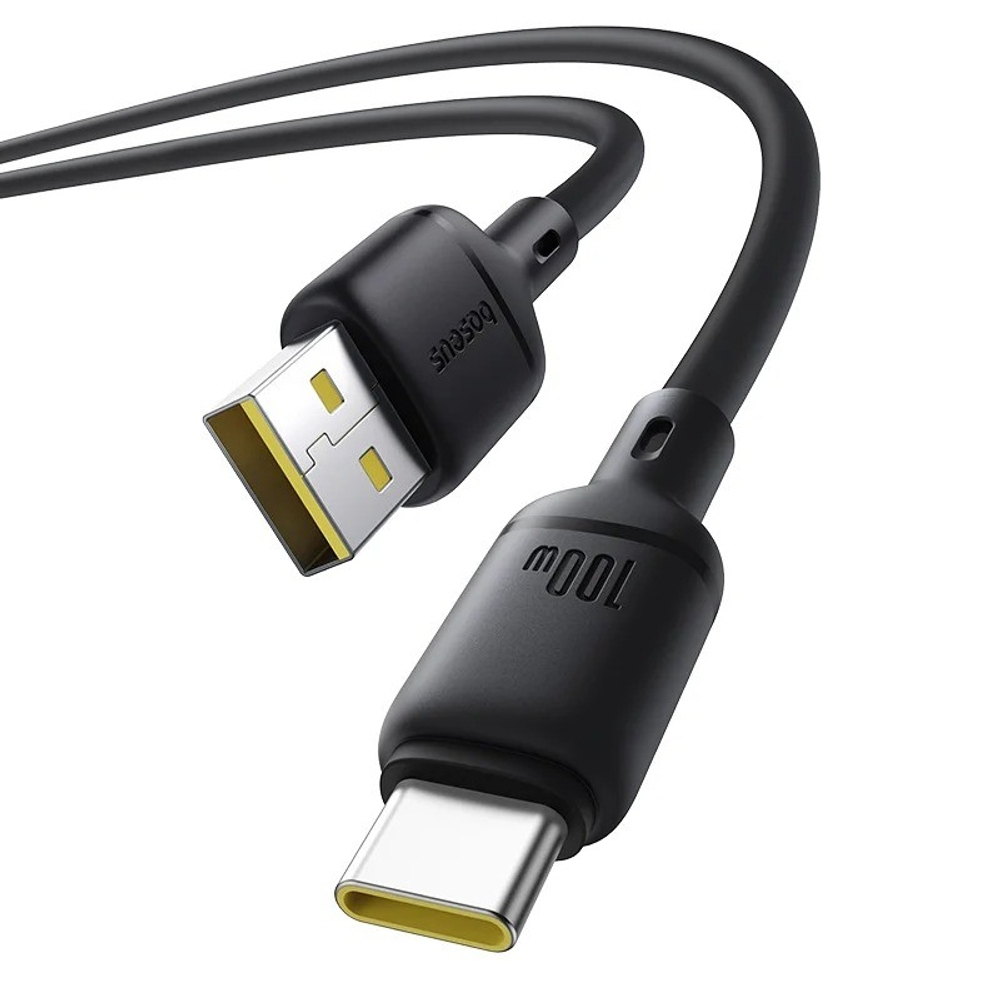 Usb Кабель-зарядка TYPE-C Baseus Silky Series 100W 1м P10377703113-00 черный