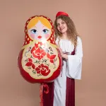 Шар (42''/107 см) Фигура, Матрешка, 1 шт. в уп.