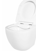 Комплект унитаза BelBagno Uno BB3105CHR/SC с сиденьем Микролифт и инсталляцией Jacob Delafon E29025-NF+E4316-CP с клавишей смыва Хром