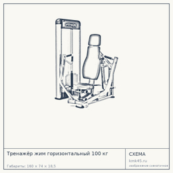 Тренажёр жим горизонтальный 100 кг — от 250 000 ₽