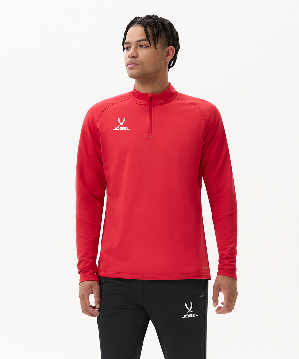 Джемпер тренировочный JÖGEL PREMIER PerFormDRY Training 1/4 Zip Fleece Top, красный